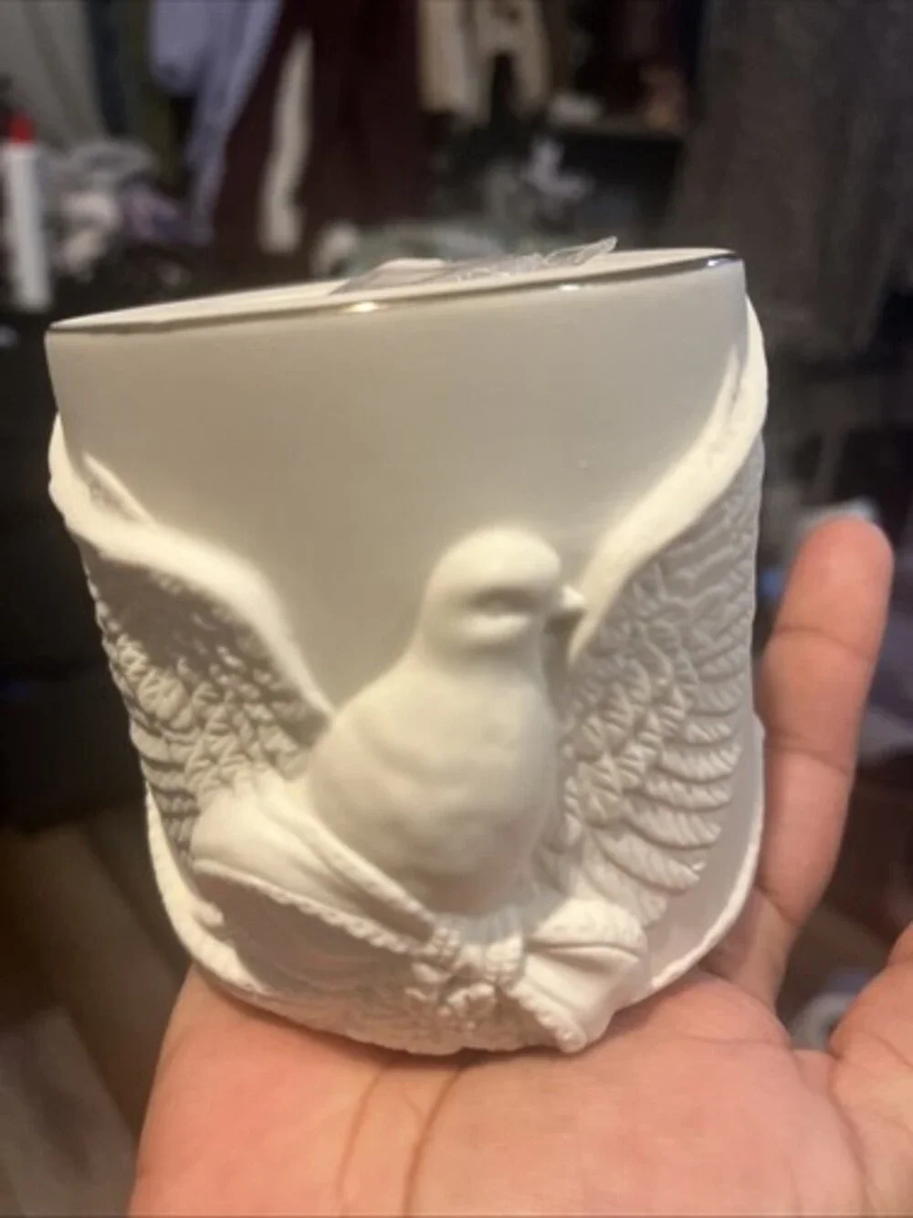 New Lenox Radiant Light Dove Votive Candle Holder 3.25